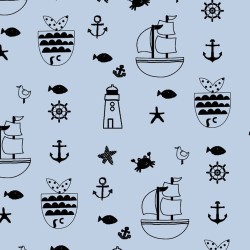 Felpa - Navi e pesci