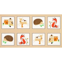 Animali del bosco - Pannello beige