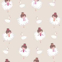 Cotone francese - Ballerine in naturale