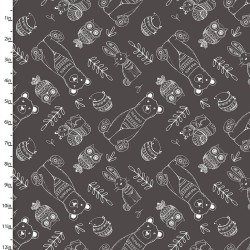 Woodland tribe - Animali su grigio