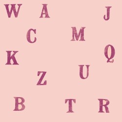 Soft french terry print - Lettere su rosa