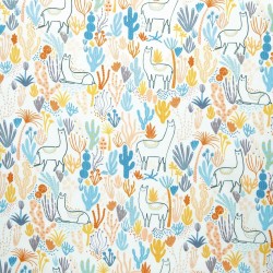 Popeline 100% cotone - Good vibes lamas